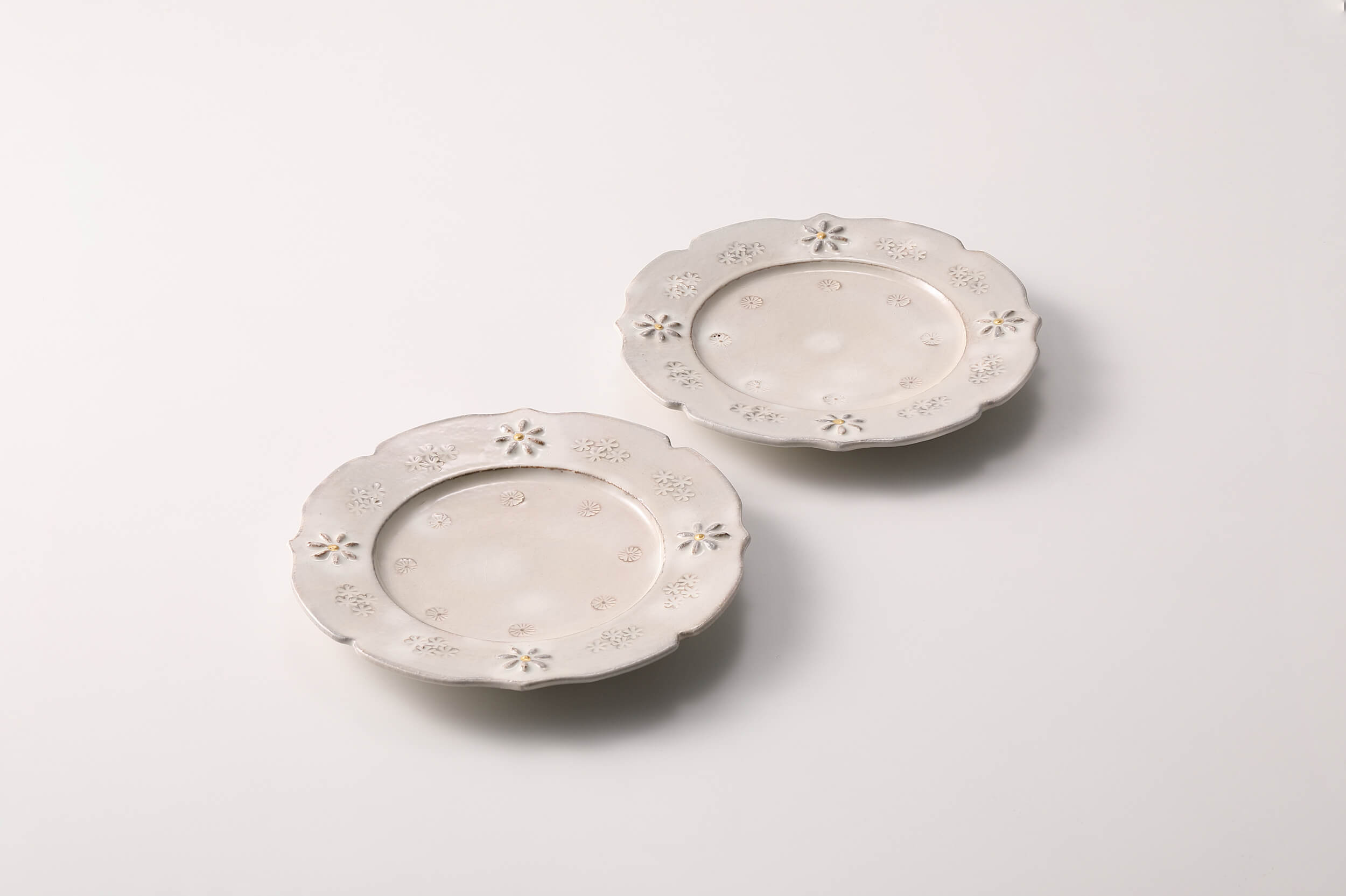 卯の花 プレート160ペア