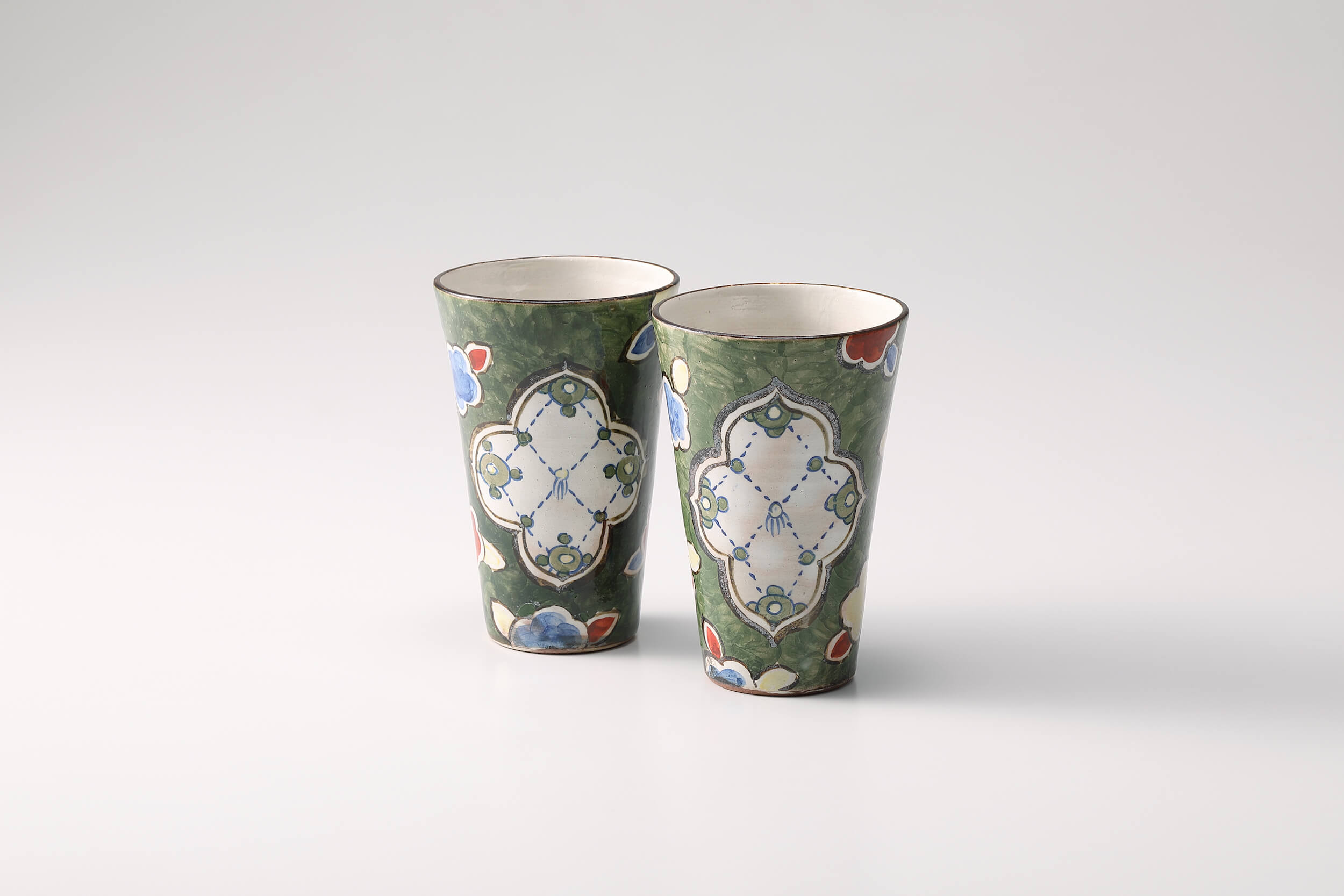 乾山 瓔珞紋 カップ300ペア