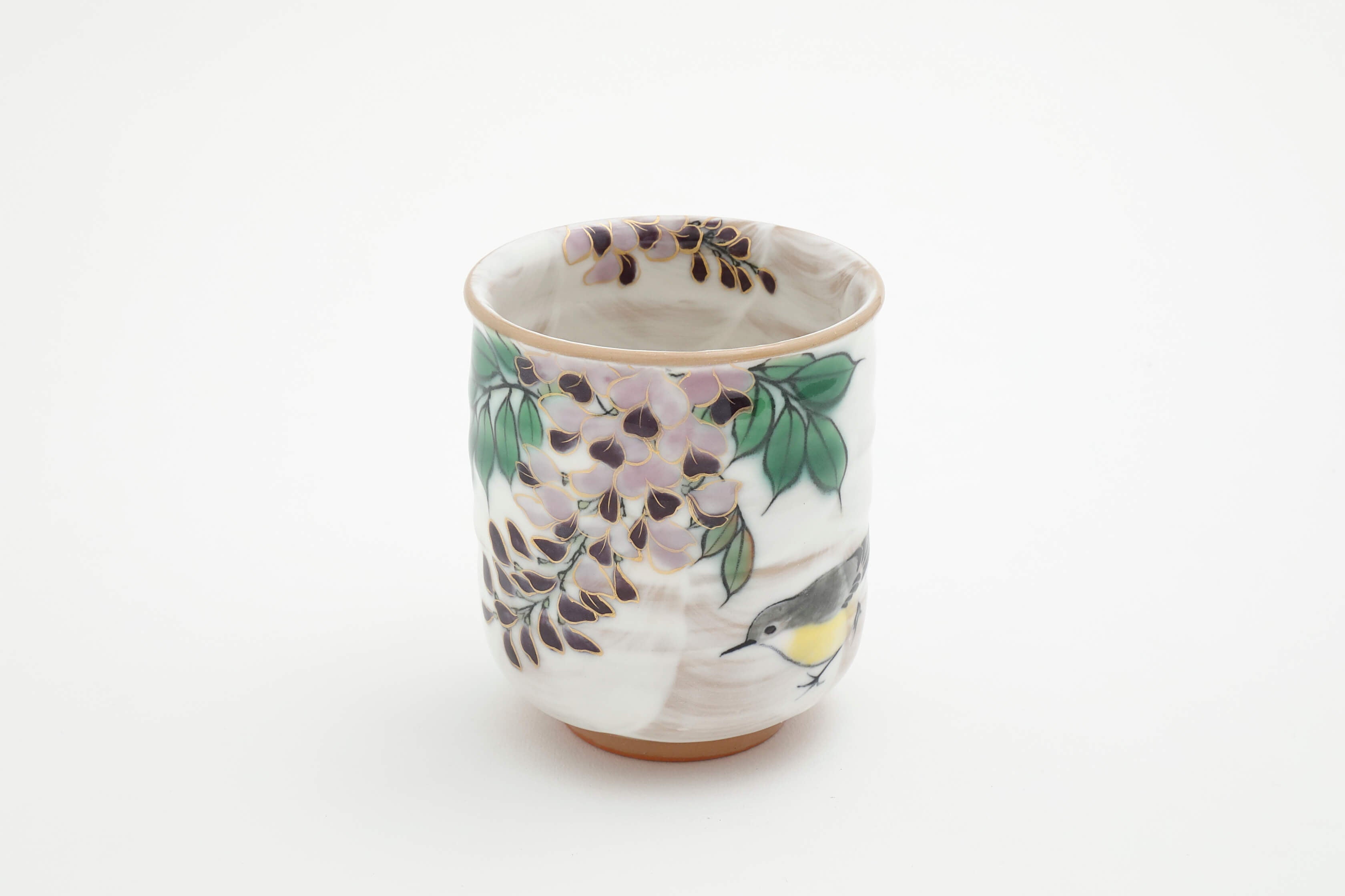 花鸟图　紫藤　黄鶺鴒　茶杯