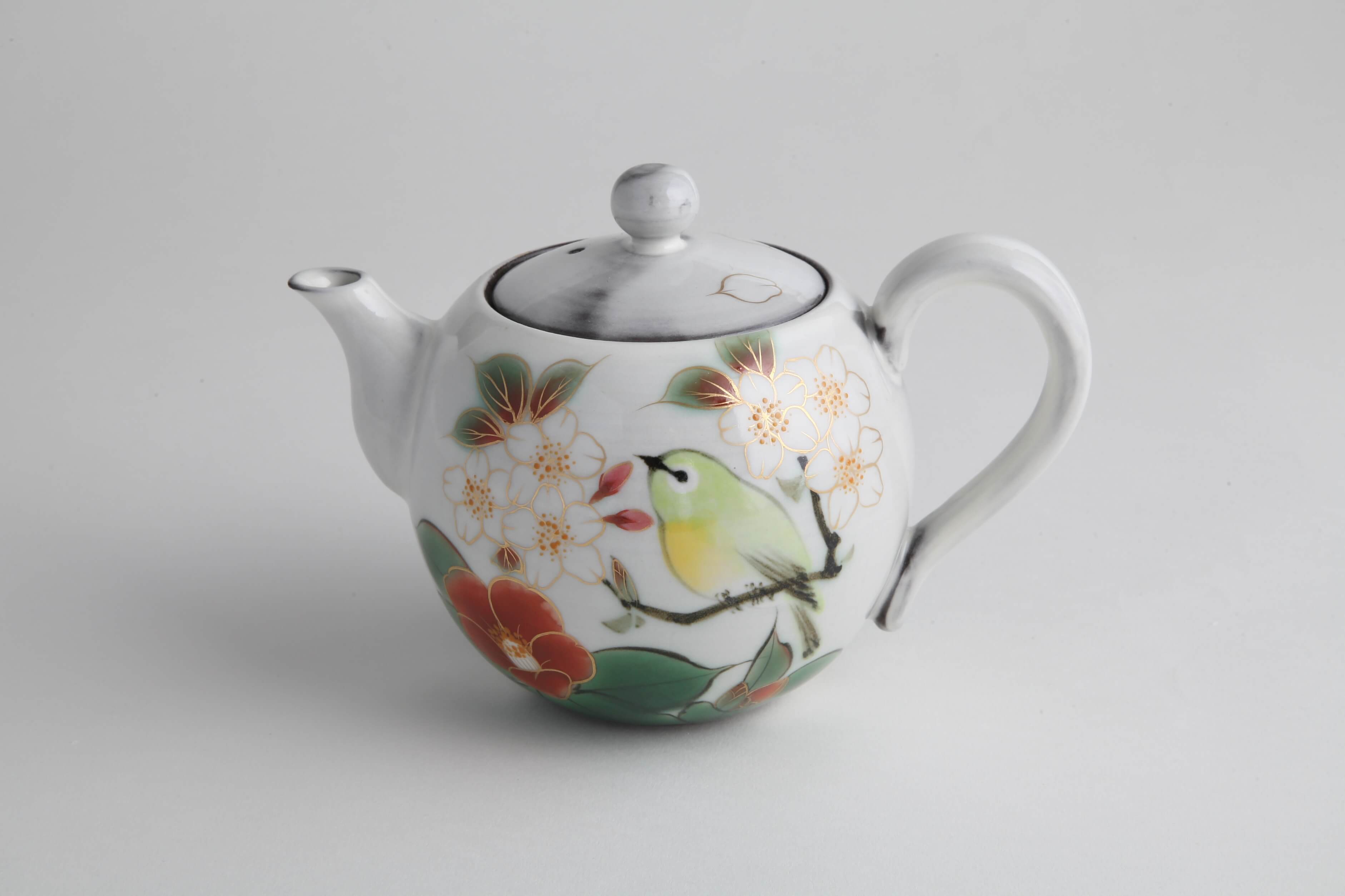 花鸟图茶壶